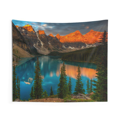 Mountain Sunset Wall Tapestry, Nature Decor