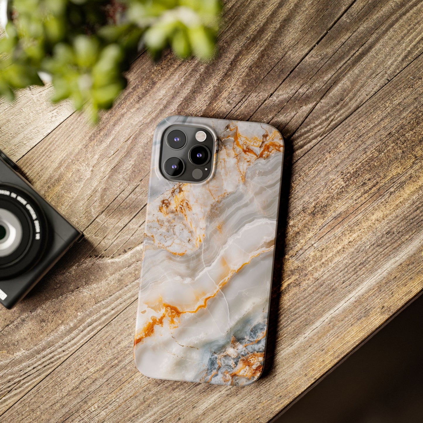 Pure Elegance Marble Slim Phone Cases, Modern Tech Decor