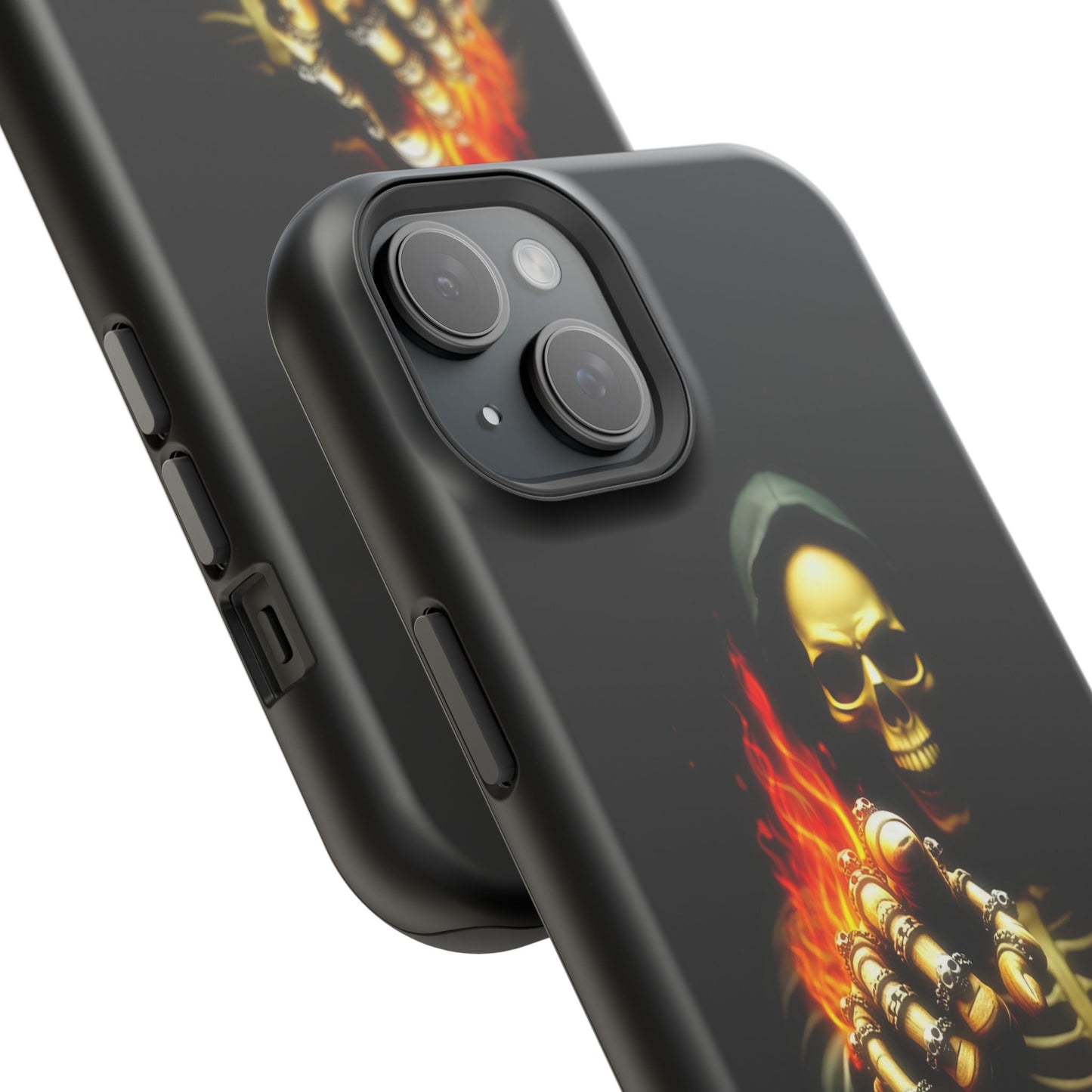 Skull Design Impact-Resistant iPhone Case, Don't Touch My Phone