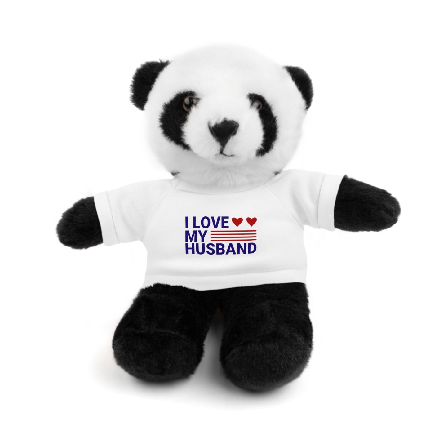 Stuffed Animal with "I love my husband" Tee, Gift for husband