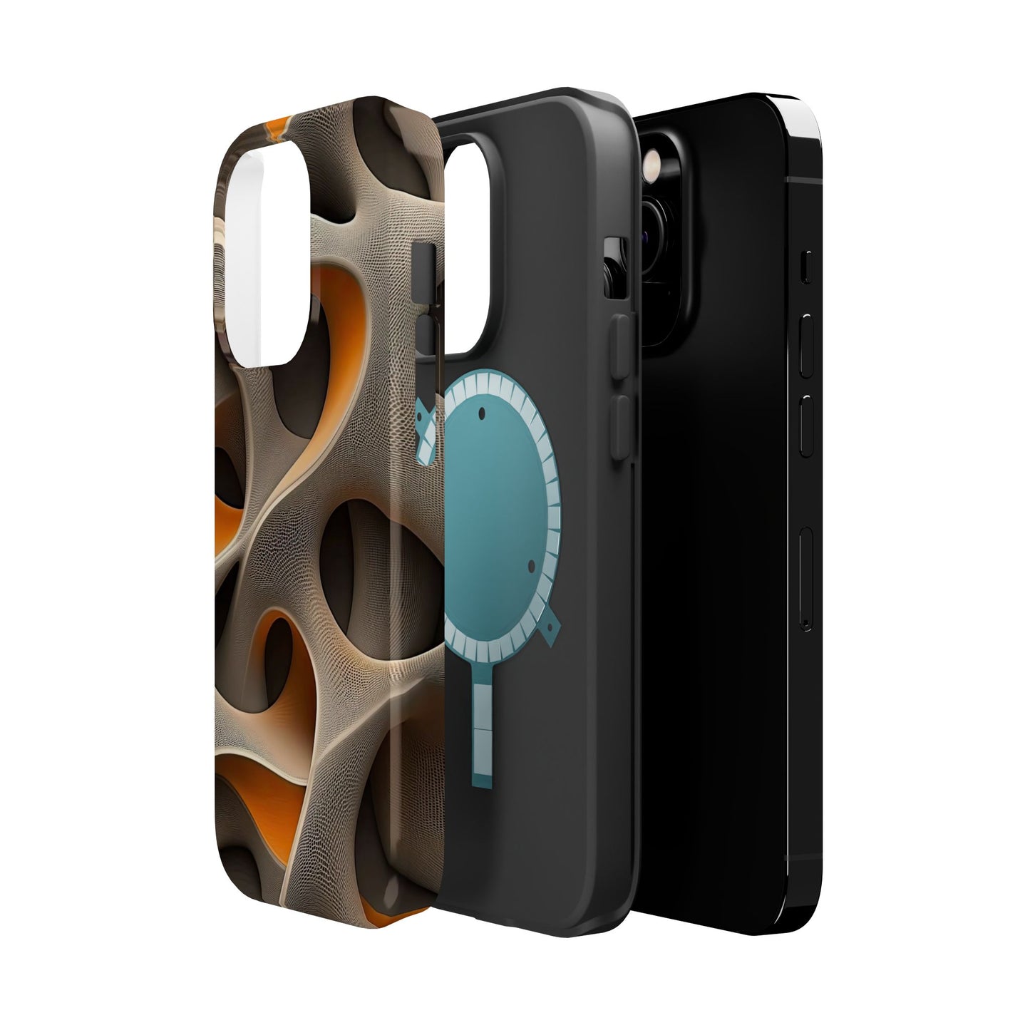 Stylish Magnetic Phone Cases, Abstract Geometric Design