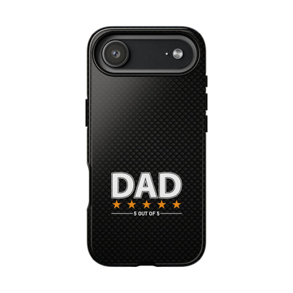 5-Star Dad iPhone Case - Tough Black Cover for Father's Day