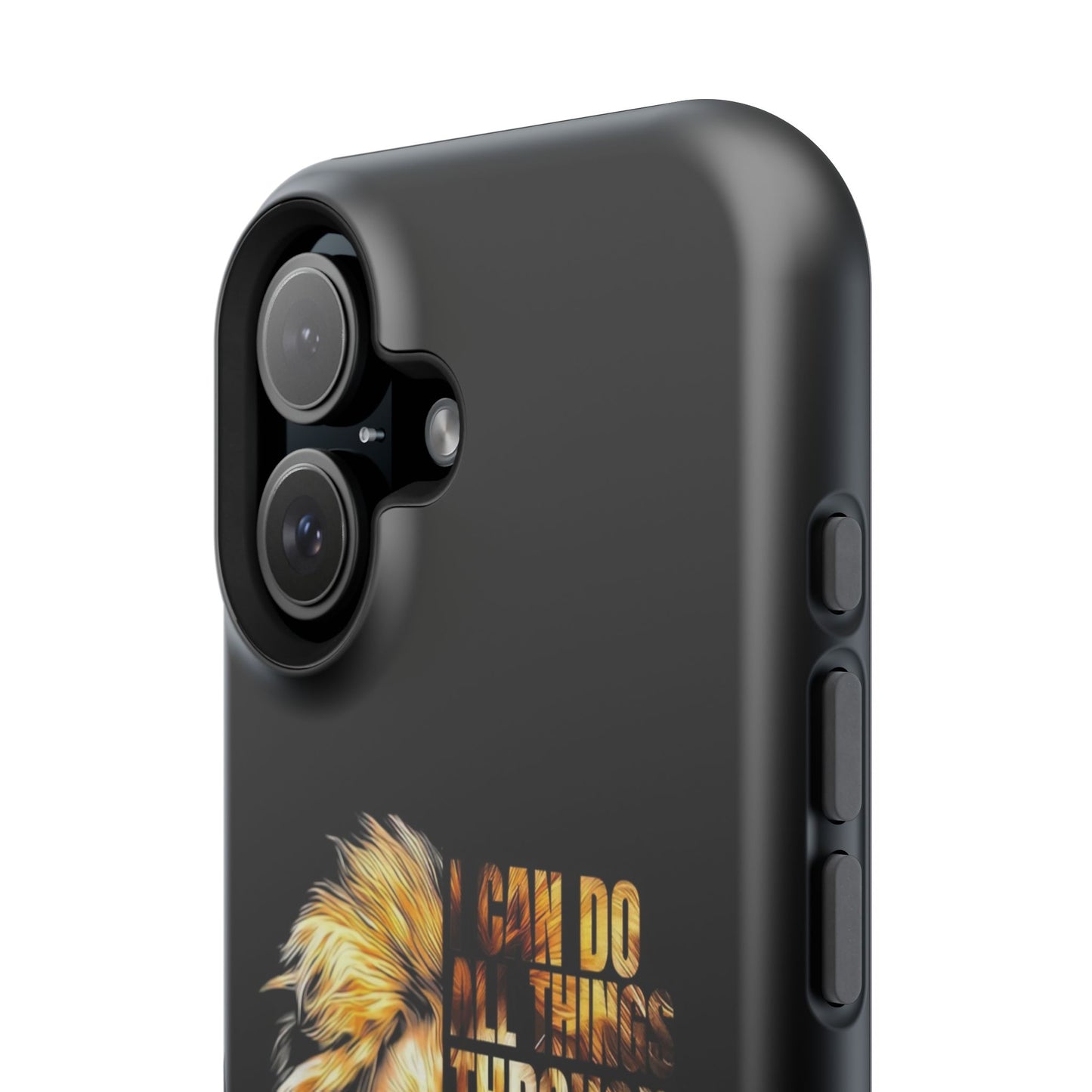 Inspirational Lion Magnetic iPhone Case, Strength & Faith, Christian Accessories
