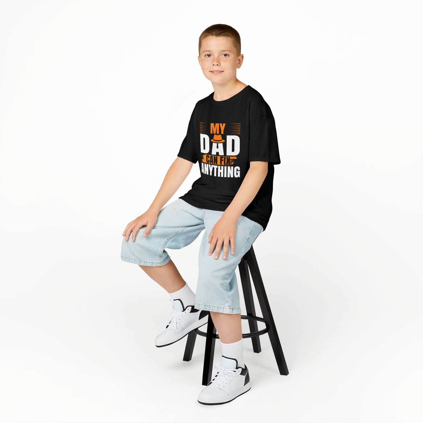 Kids Heavy Cotton™ Tee - 'My Dad Can Fix Anything'
