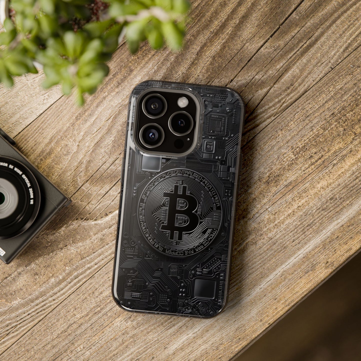 Black Bitcoin Magnetic iPhone Cases - Ideal for Tech Enthusiasts