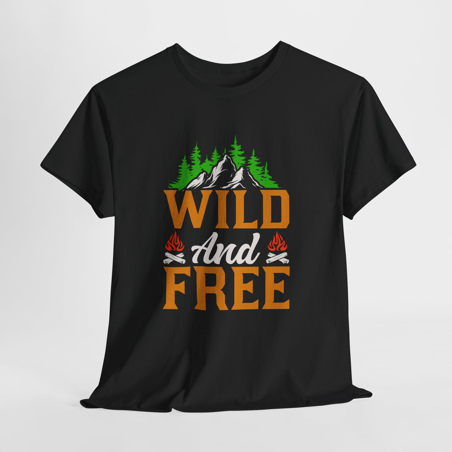 Wild and Free Unisex Heavy Cotton Tee - Perfect for Adventure Lovers
