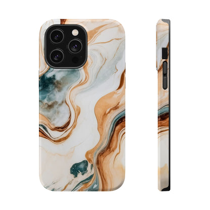 Stylish Magnetic Phone Cases, Abstract Marble Design for Everyday Use