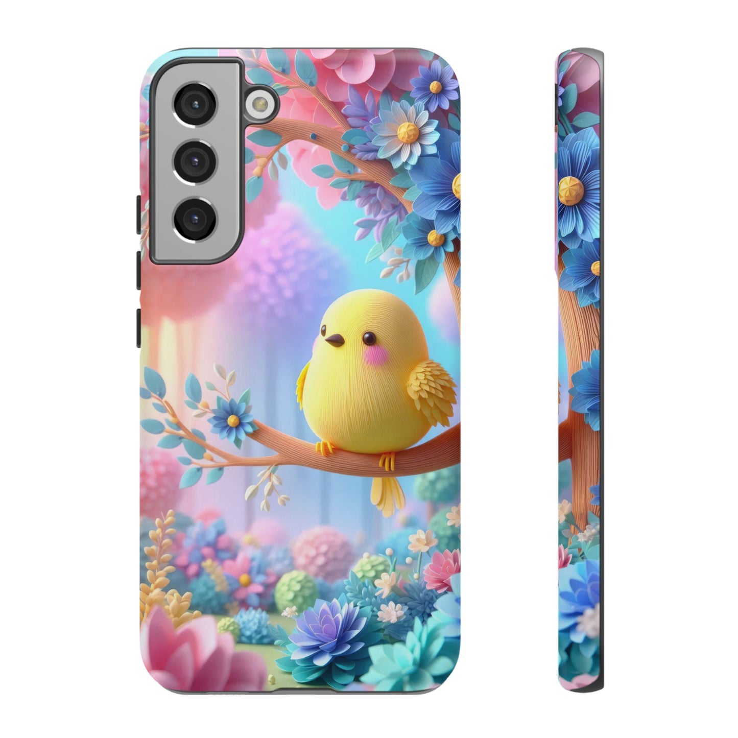 Colorful Bird Samsung Phone Case, Spring Vibe Mobile Shell