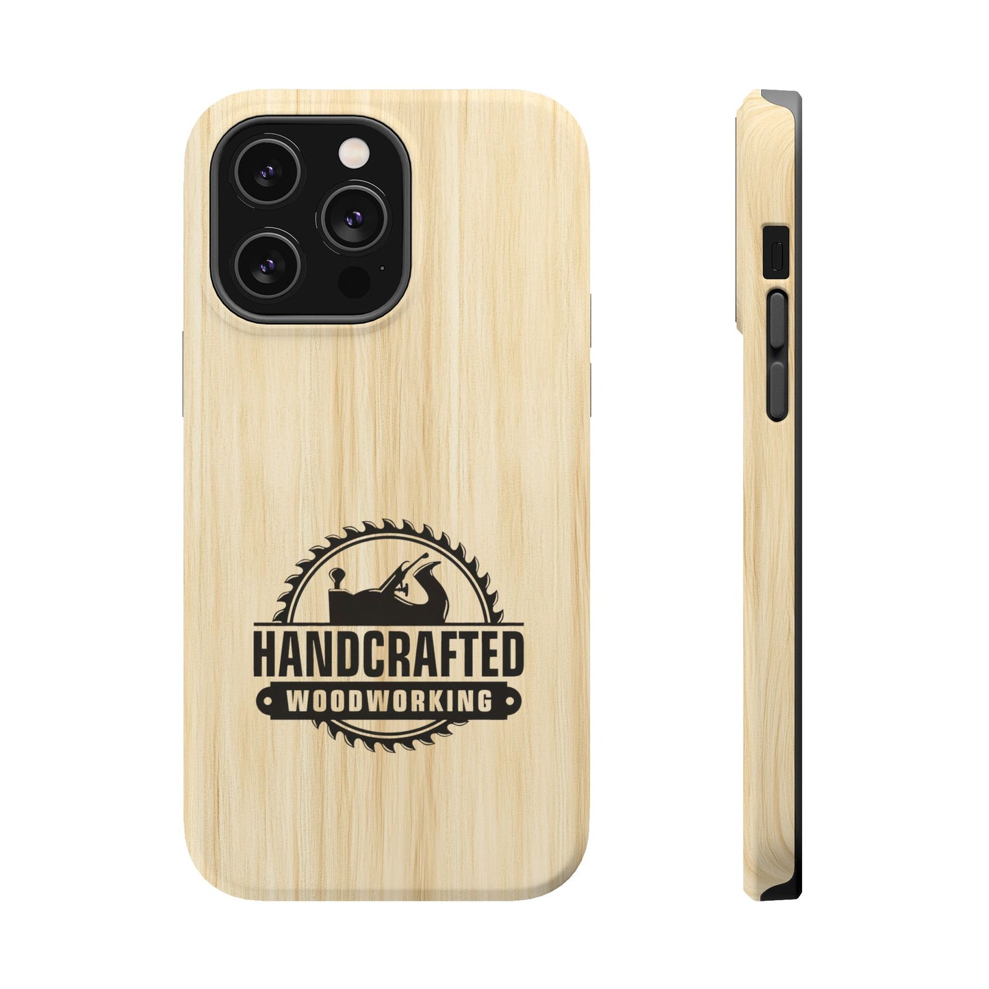 Handcrafted Woodworking Logo Magnetic Phone Cases