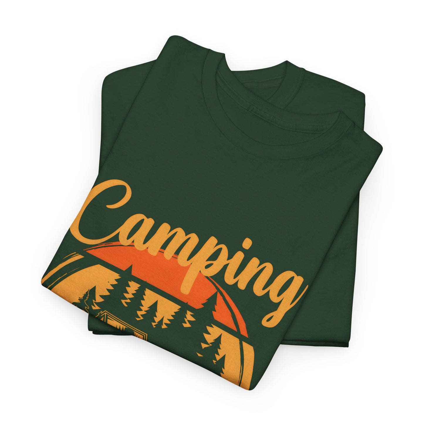 Camping Is My Happy Place Unisex Heavy Cotton Tee