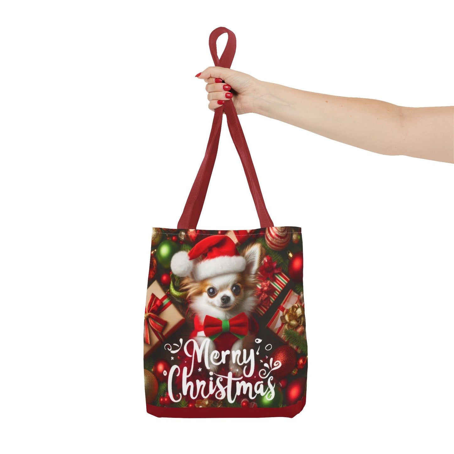 Merry Chihuahua Tote Bag (AOP)