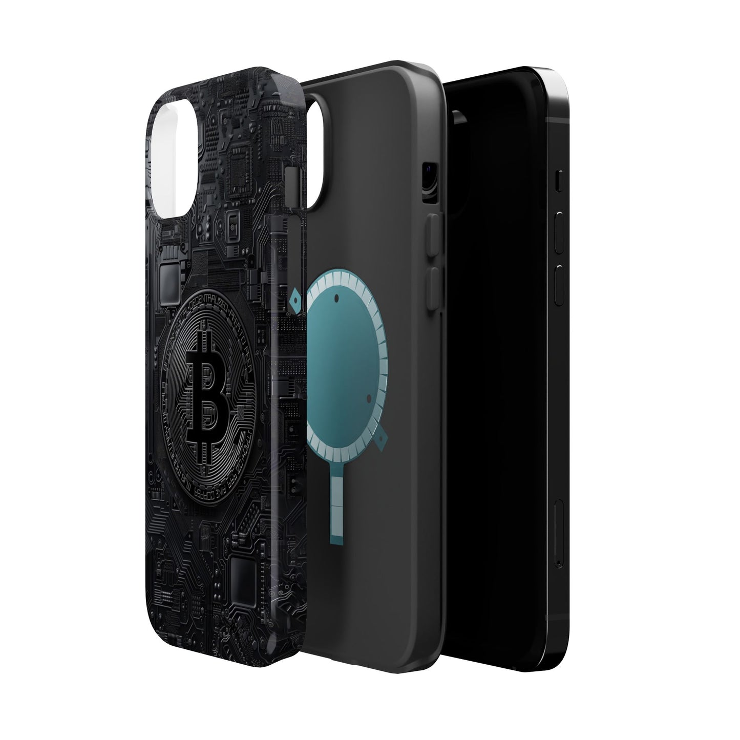 Black Bitcoin Magnetic iPhone Cases - Ideal for Tech Enthusiasts