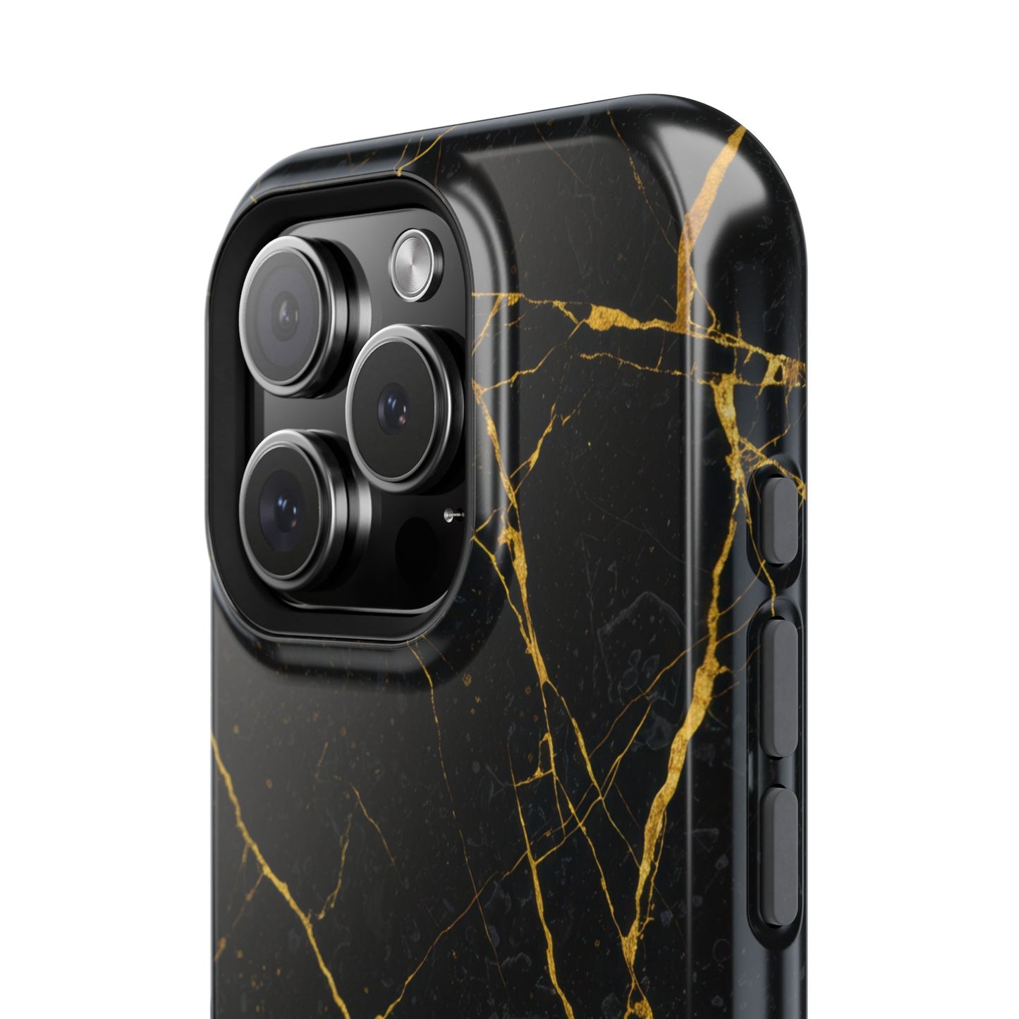 Luxury Black Marble Impact-Resistant iPhone