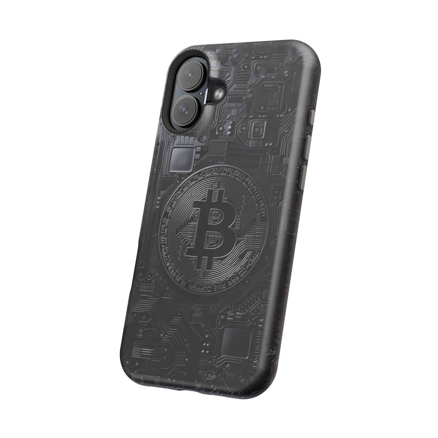 Black Bitcoin Magnetic iPhone Cases - Ideal for Tech Enthusiasts