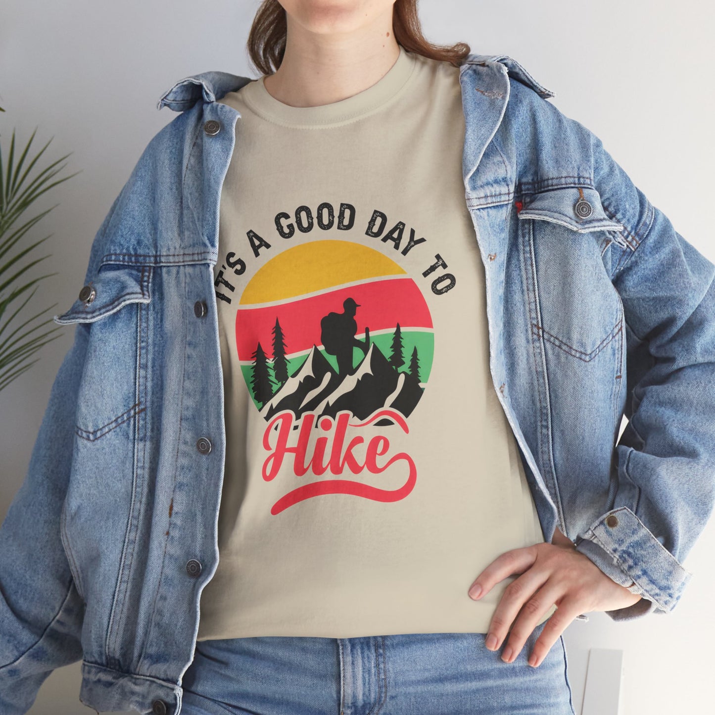 "It's a Good Day to Hike" Unisex Heavy Cotton Tee - Adventure Outdoor Shirt