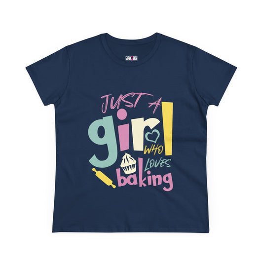 Baking Enthusiast Women's Cotton Tee - Just a Girl Who Loves Baking