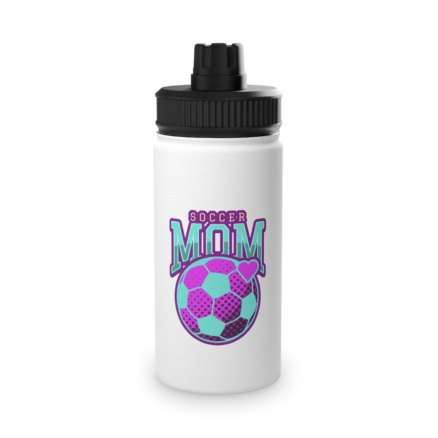 Soccer Mom Stainless Steel Water Bottle, Sports Lid