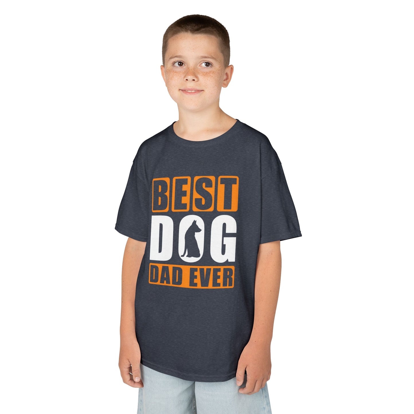 Kids Heavy Cotton™ Tee - Best Dog Dad Ever Design