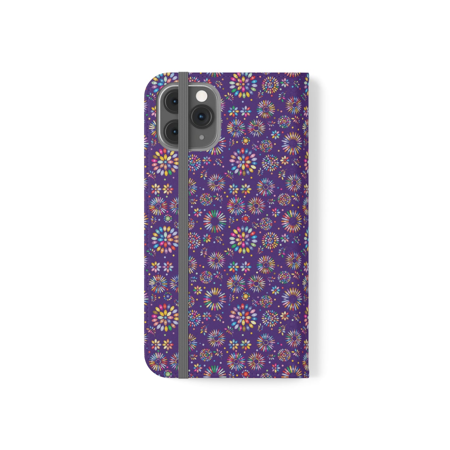 Vibrant Vibes Flip Cases / Purple