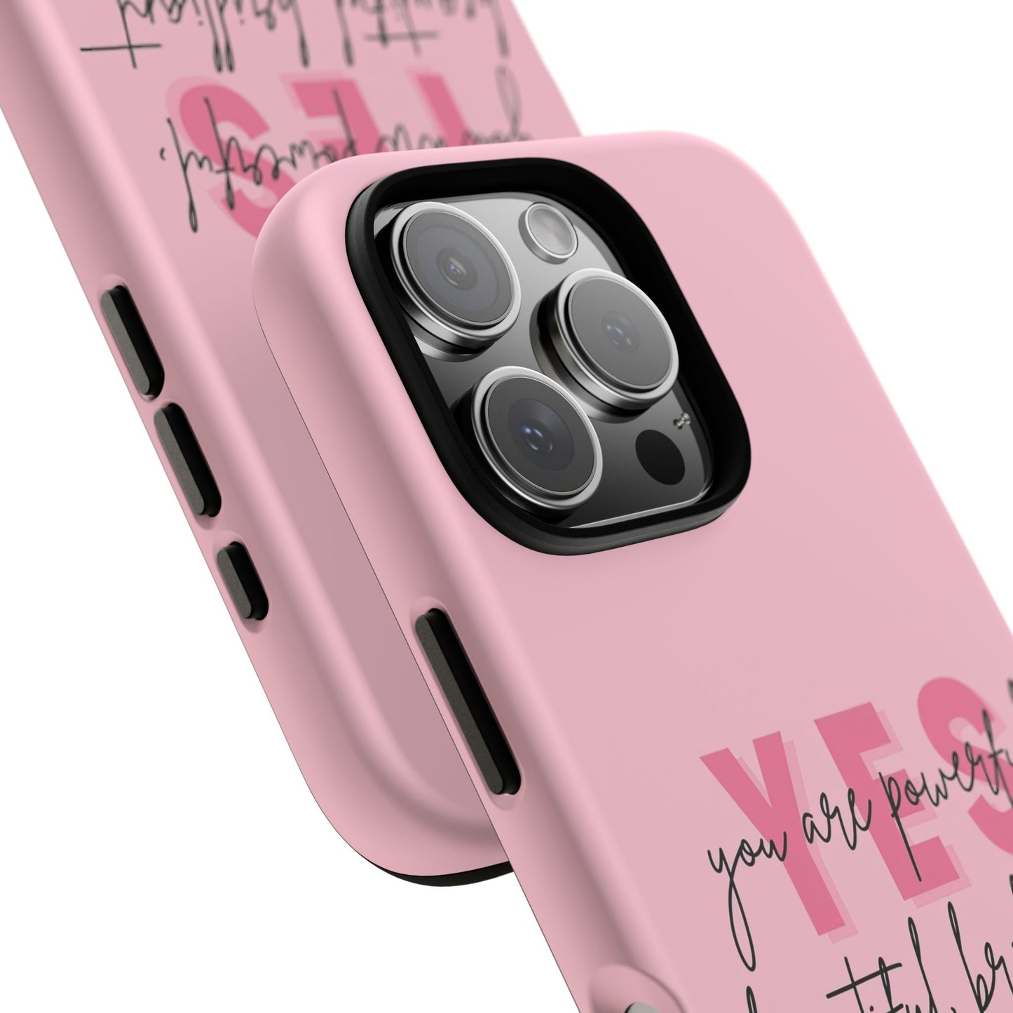 Empowering Case – Yes Girl Motivational Pink Protective Cover