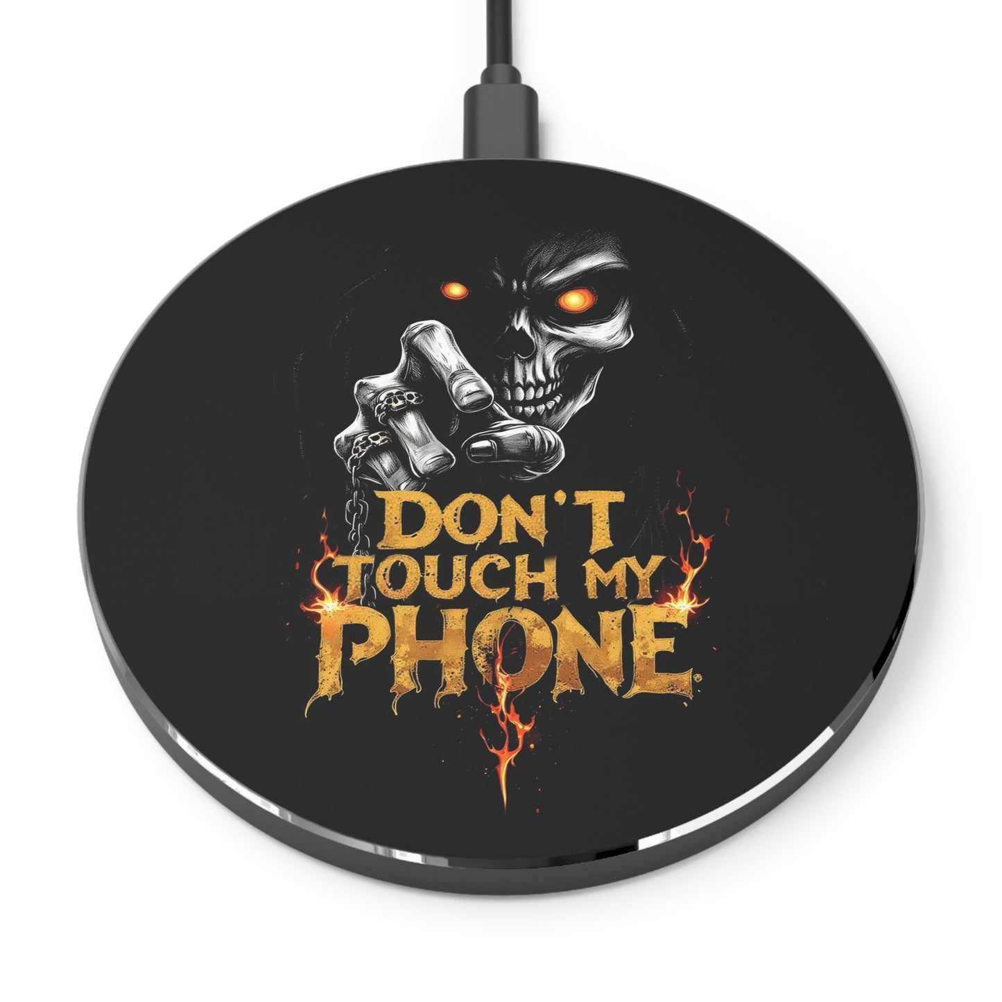 Gothic 10W Qi Certified Fast Wireless Charging Pad, Don't Touch My Phone