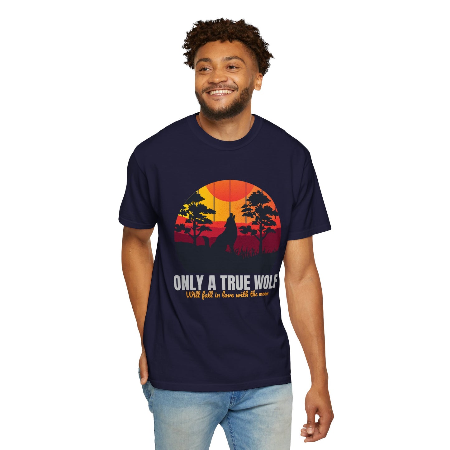 Only A True Wolf Will Fall In Love With The Moon T-shirt