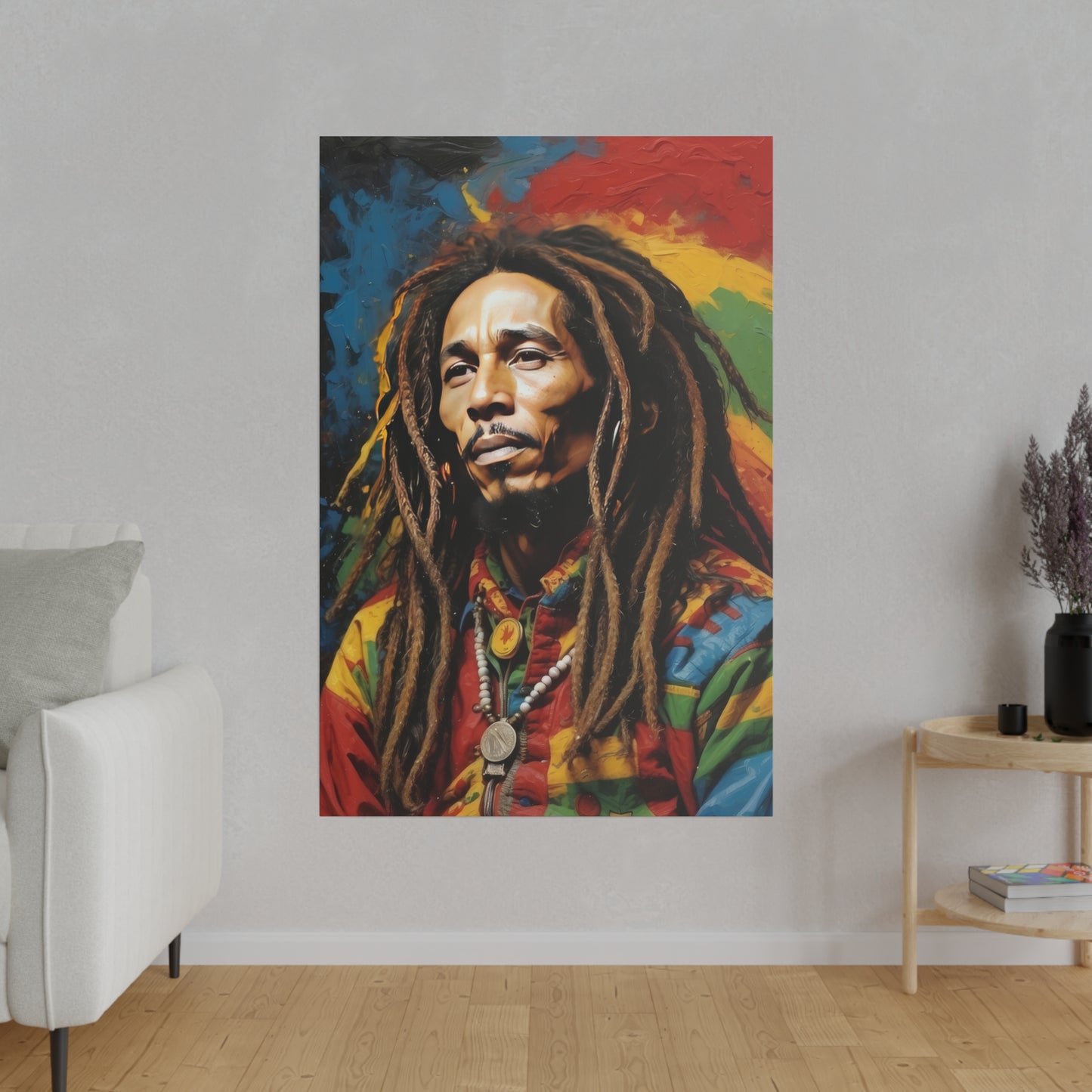 Rasta Matte Canvas, Stretched, 0.75"