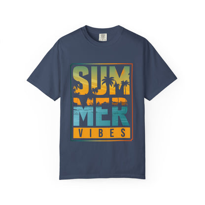 Unisex Summer Vibes T-Shirt - Garment-Dyed Tee for Beach Lovers & Vacation Fun