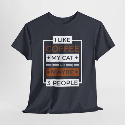 Coffee Cat Lover T-shirt, Funny Graphic Tee