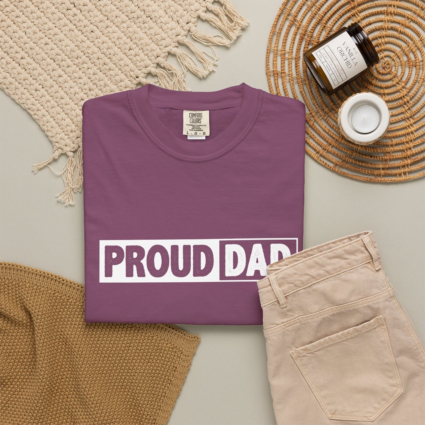 Proud Dad T-Shirt | Comfortable Unisex Garment-Dyed Tee