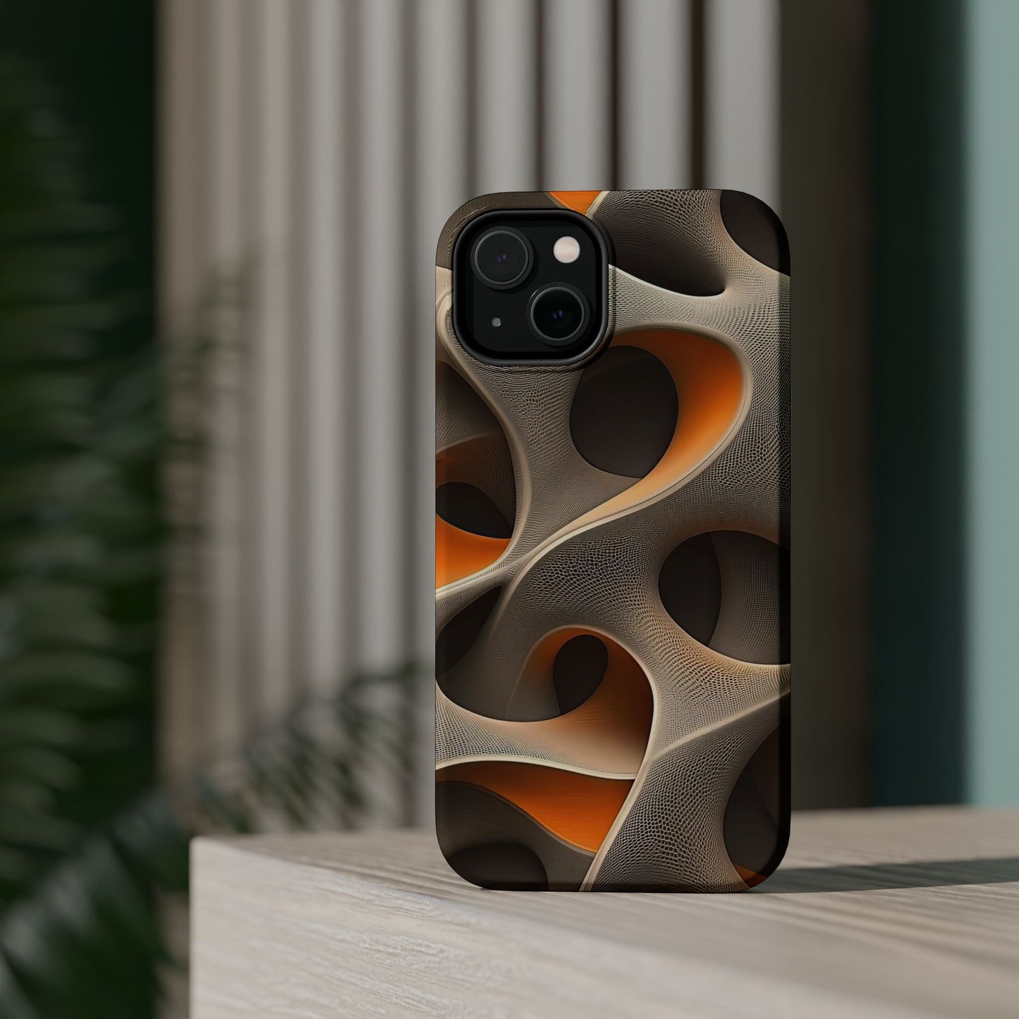 Stylish Magnetic Phone Cases, Abstract Geometric Design