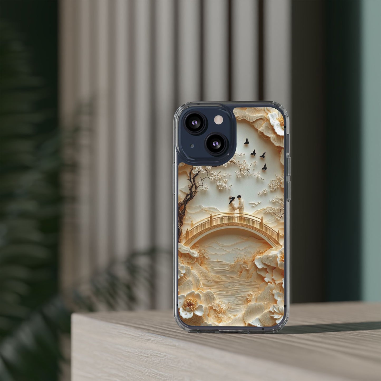 Romantic Couple 3D Effect Clear Cases,  Artistic Protective Cover