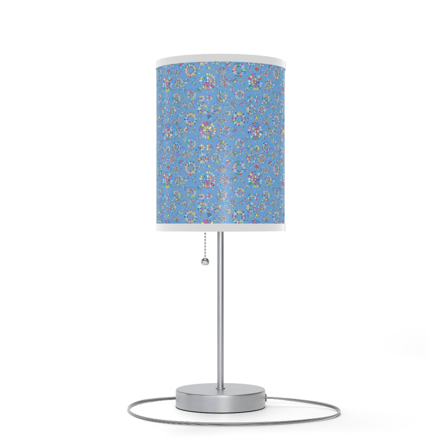 Vibrant Vibes: Happy Color Lamp on a Stand, US|CA plug / Light Blue