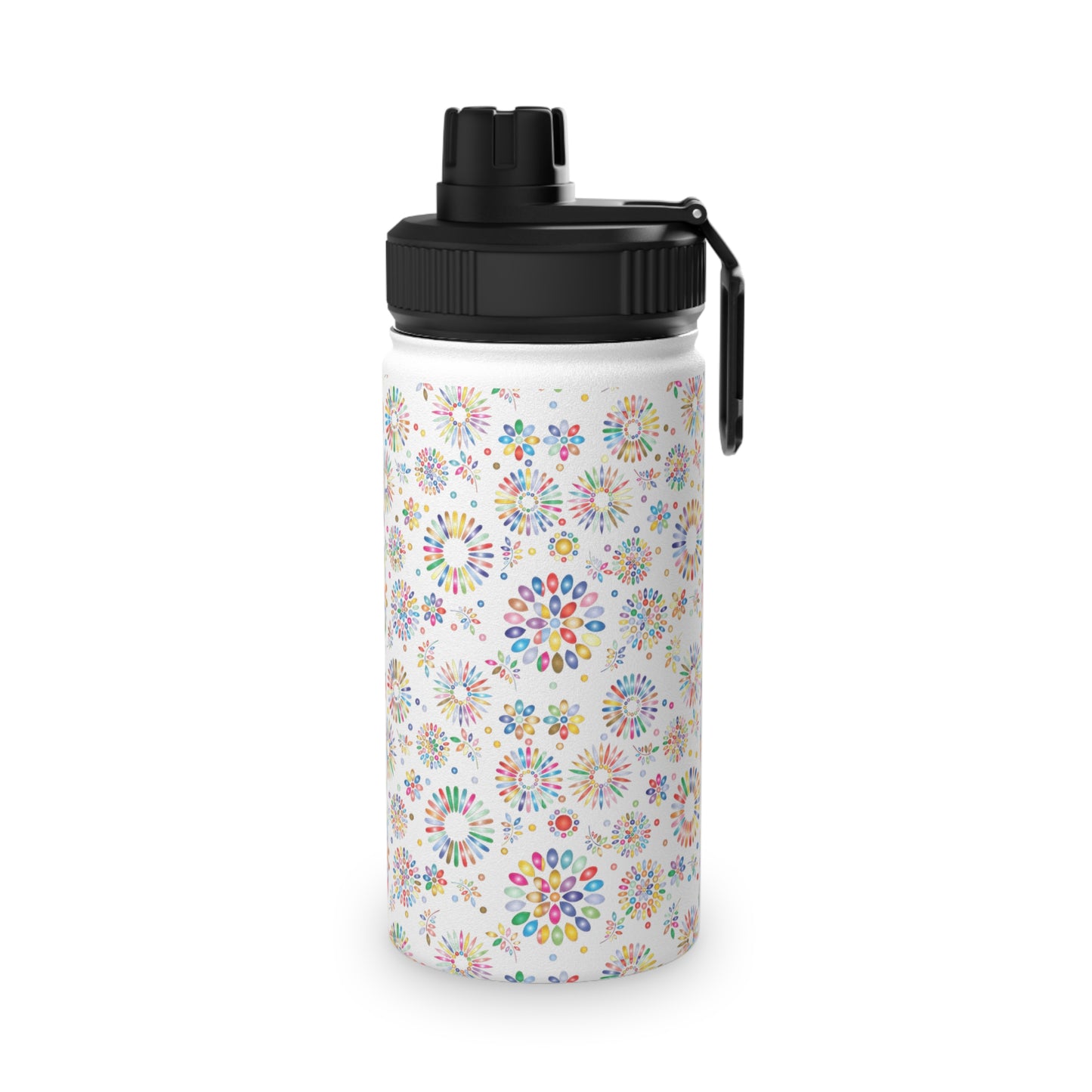 Vibrant Vibes Stainless Steel Water Bottle, Sports Lid