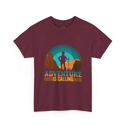 Adventure Is Calling Unisex Heavy Cotton Tee - Perfect for Outdoorsy Souls