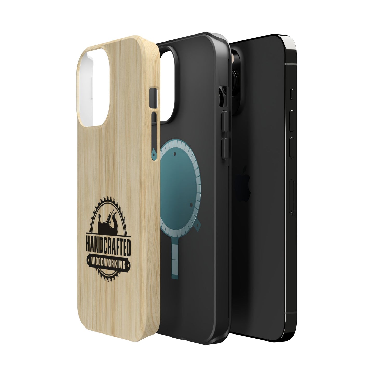 Handcrafted Woodworking Logo Magnetic Phone Cases