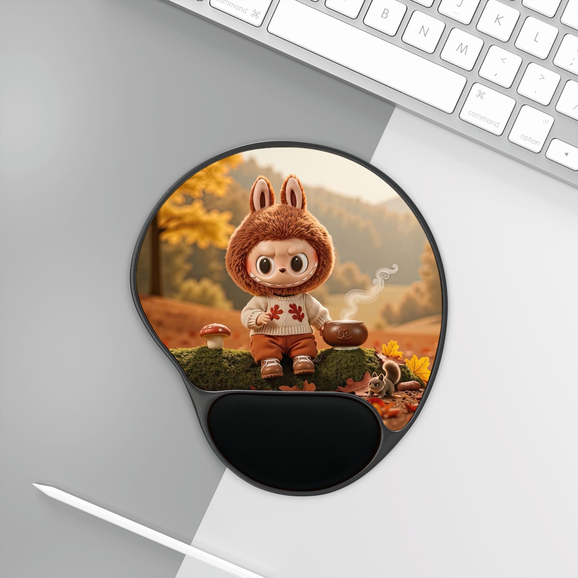 Toffee Ergonomic Mouse Pad with Wrist Rest – Non-Slip Base, Monster Design