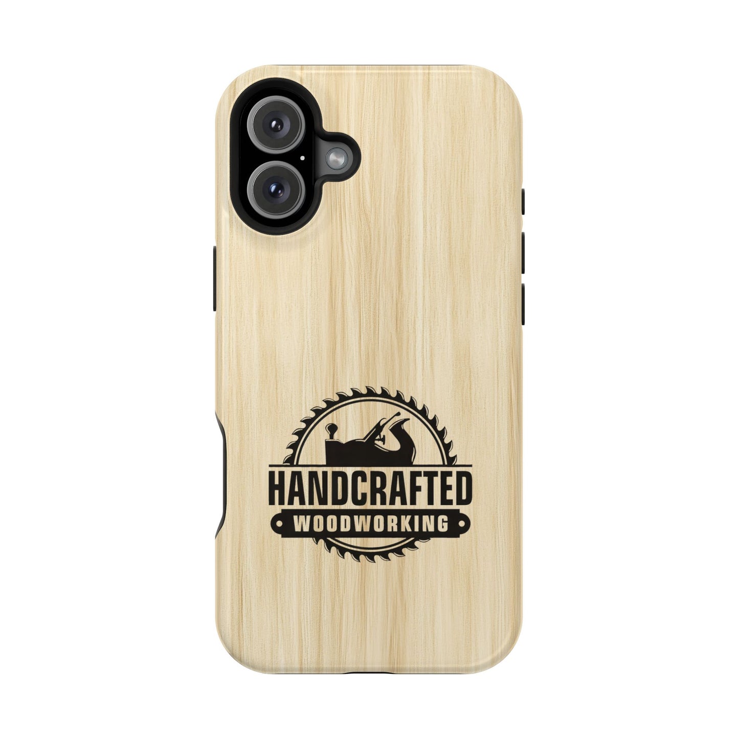 Handcrafted Woodworking Logo Magnetic Phone Cases