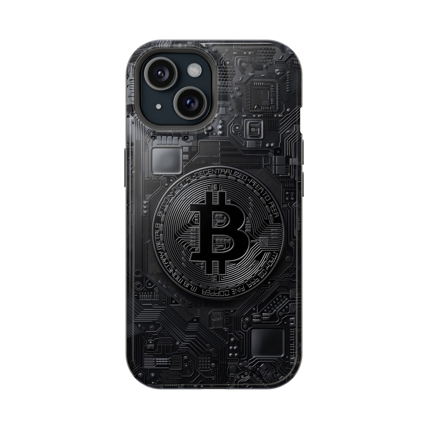 Black Bitcoin Magnetic iPhone Cases - Ideal for Tech Enthusiasts