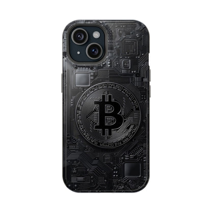 Black Bitcoin Magnetic iPhone Cases - Ideal for Tech Enthusiasts