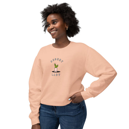 Desert Lady Unisex Lightweight Crewneck Sweatshirt