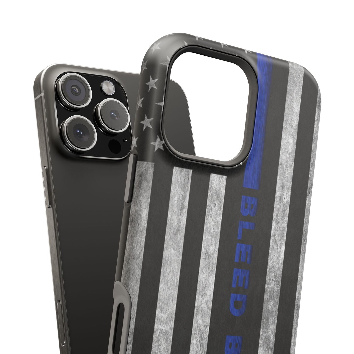 Police Magnetic Phone Cases, Bleed Blue