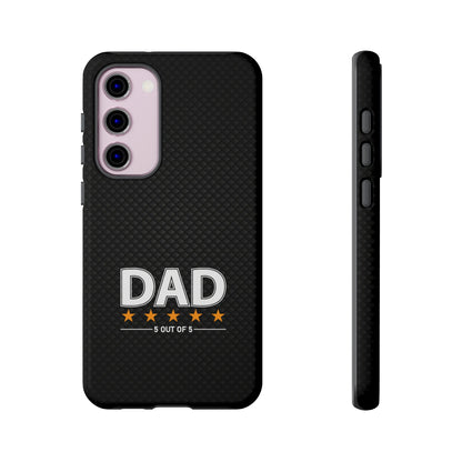 5-Star Dad Samsung Phone Case - Tough Black Cover for Father's Day