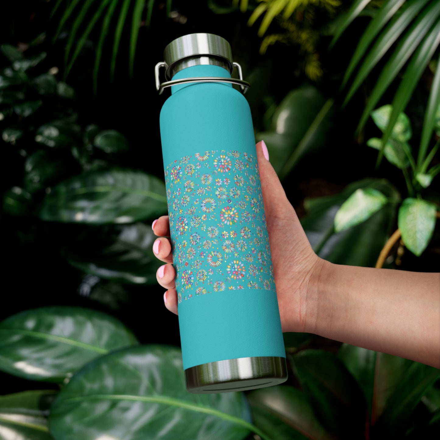 Vibrant Vibes Copper Vacuum Insulated Bottle, 22oz