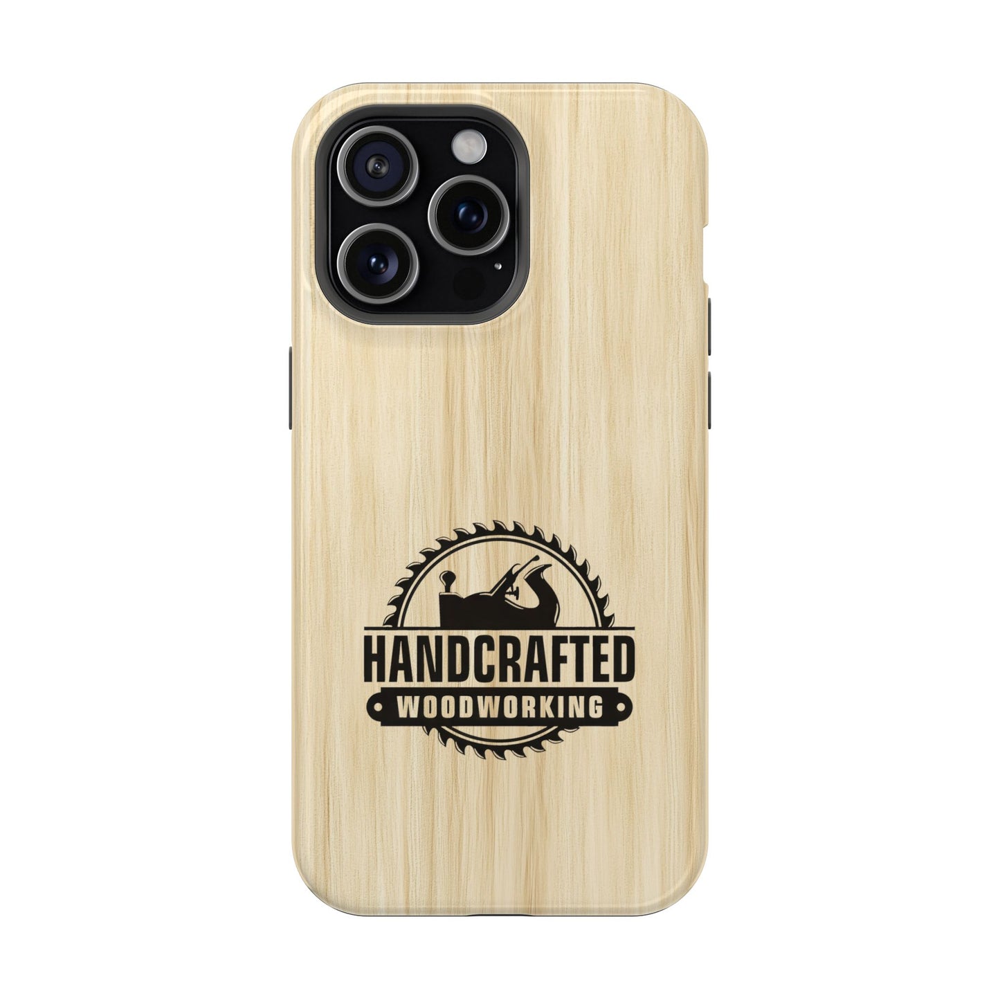 Handcrafted Woodworking Logo Magnetic Phone Cases