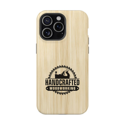 Handcrafted Woodworking Logo Magnetic Phone Cases