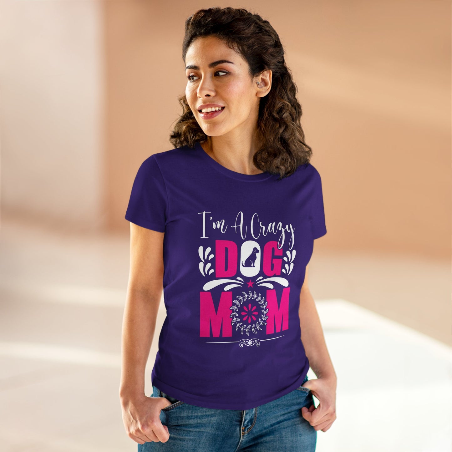 Dog Mom Women's Midweight Cotton Tee