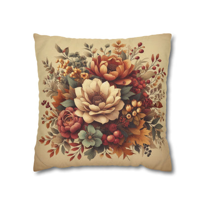 Autumn Bouquet Spun Polyester Square Pillowcase