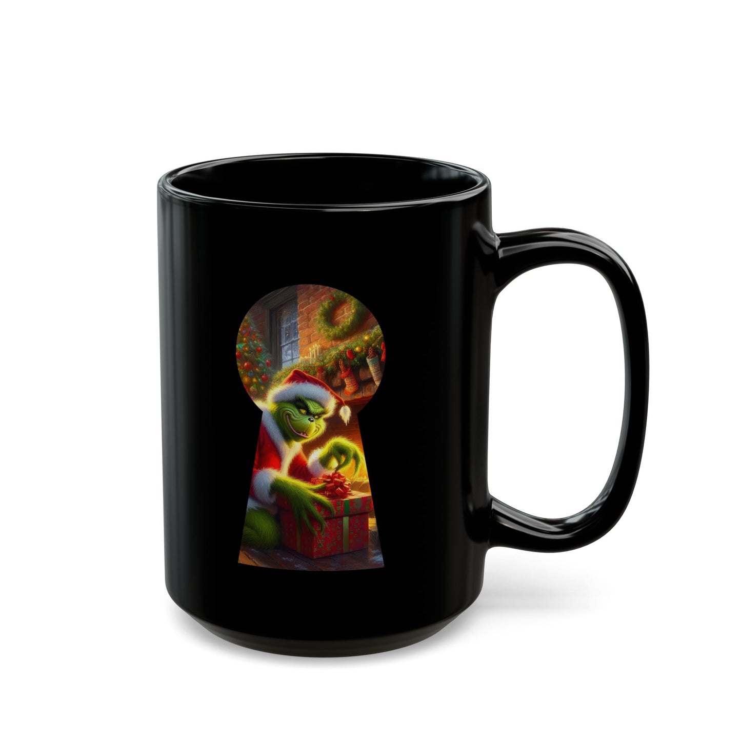 Christmas Secret Grinch Black Mug - 11oz, 15oz