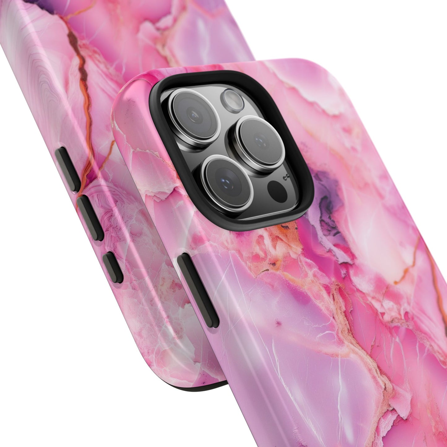 Pink Marble Tough Cases for iPhone, Stylish Protective Covers